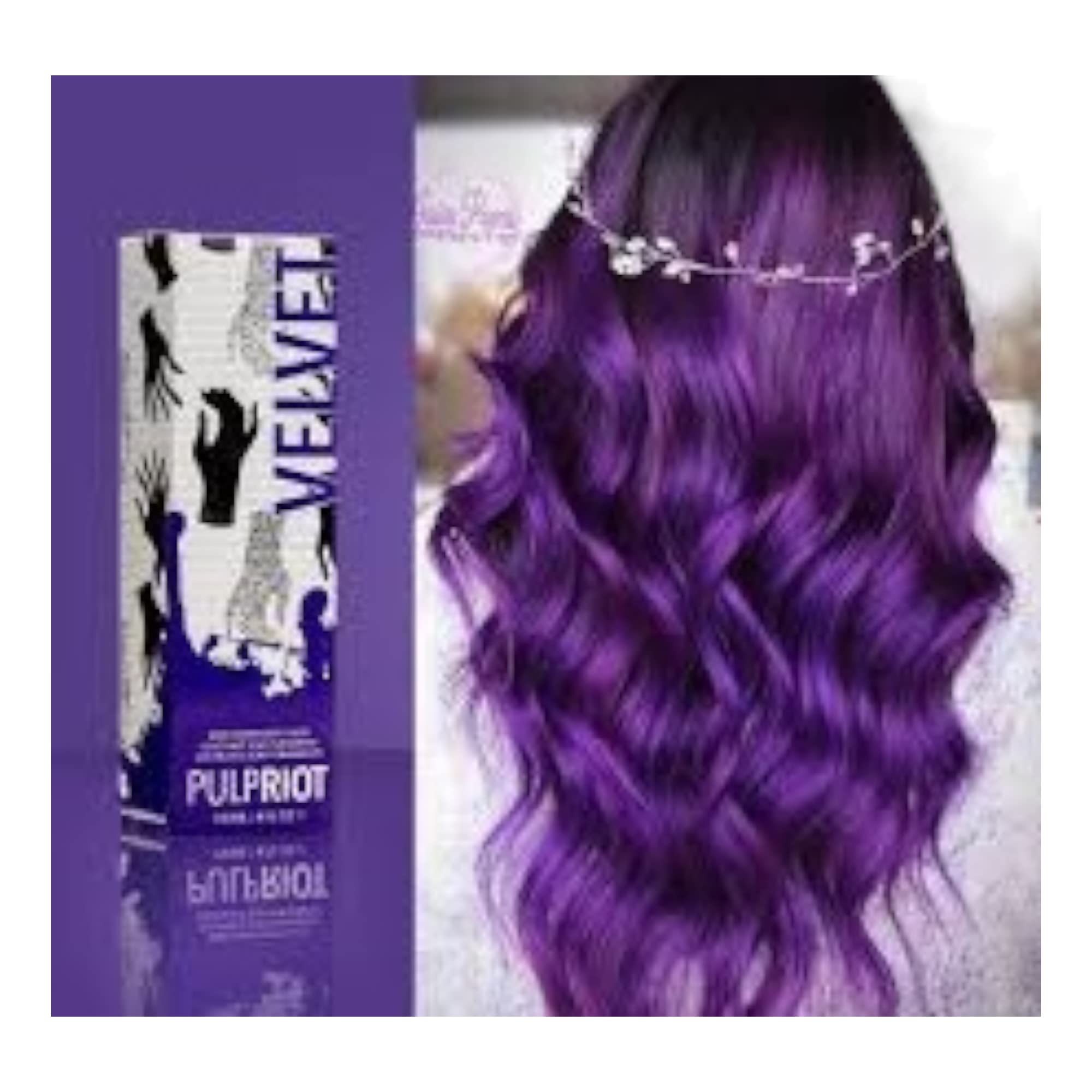 Pulp Riot Velvet finished hair look shows long-lasting color fade progression.