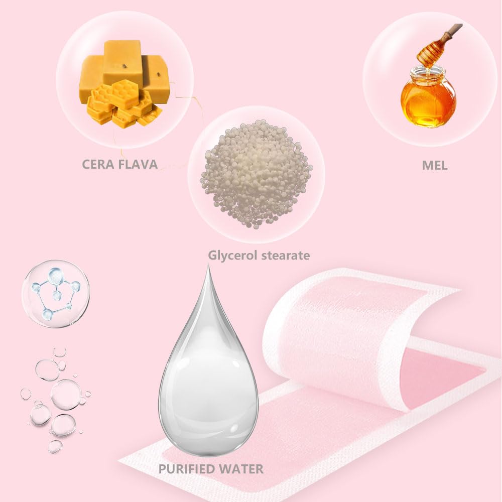 Pumei calming oil wipes soothe post-wax skin.