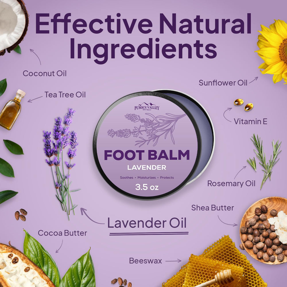 Pumice Valley Foot Balm being applied before bed for overnight softness