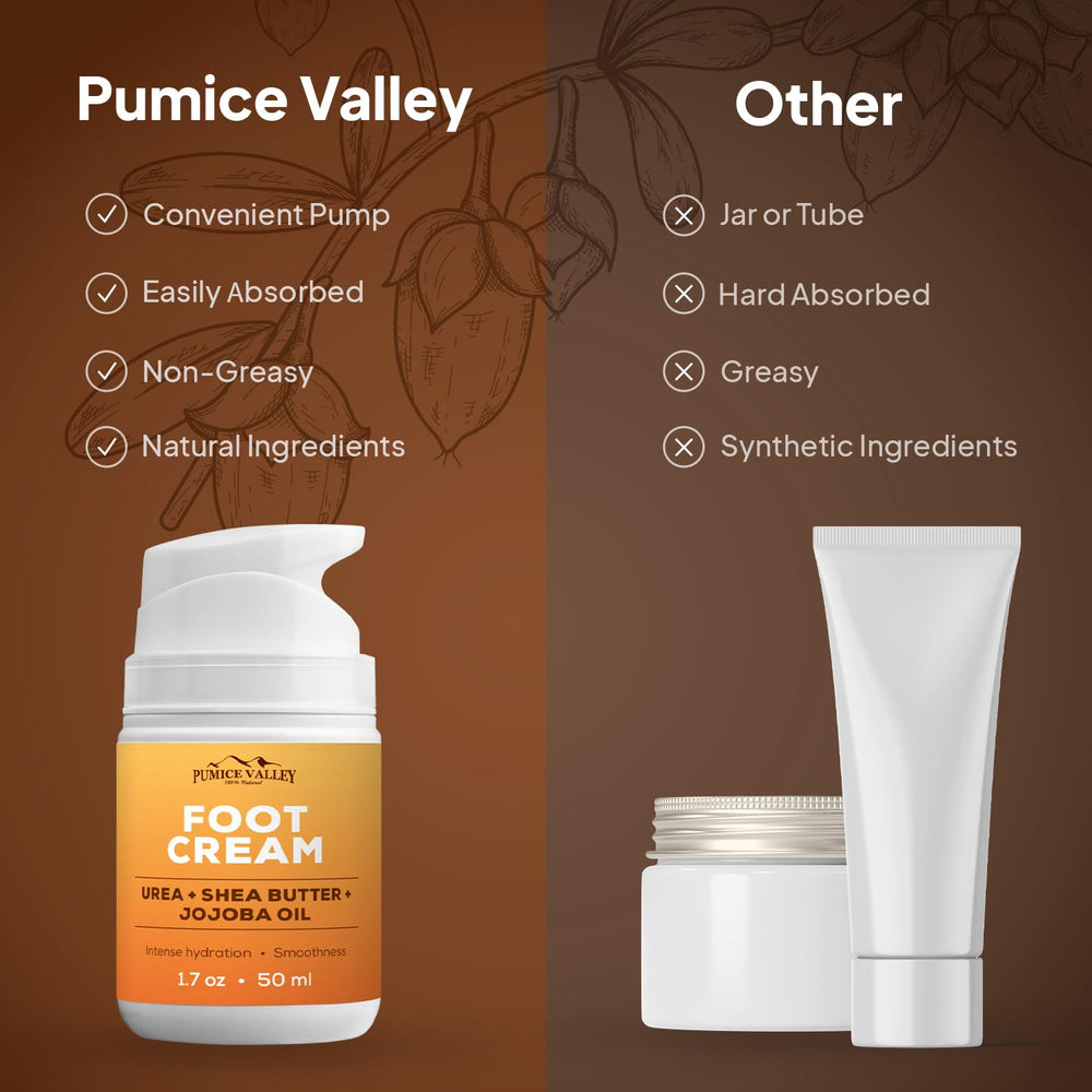 Pumice Valley foot care for knees, elbows, and hands.