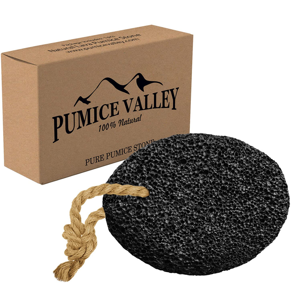 Pumice Valley natural black pumice stone for foot exfoliation and smooth skin.