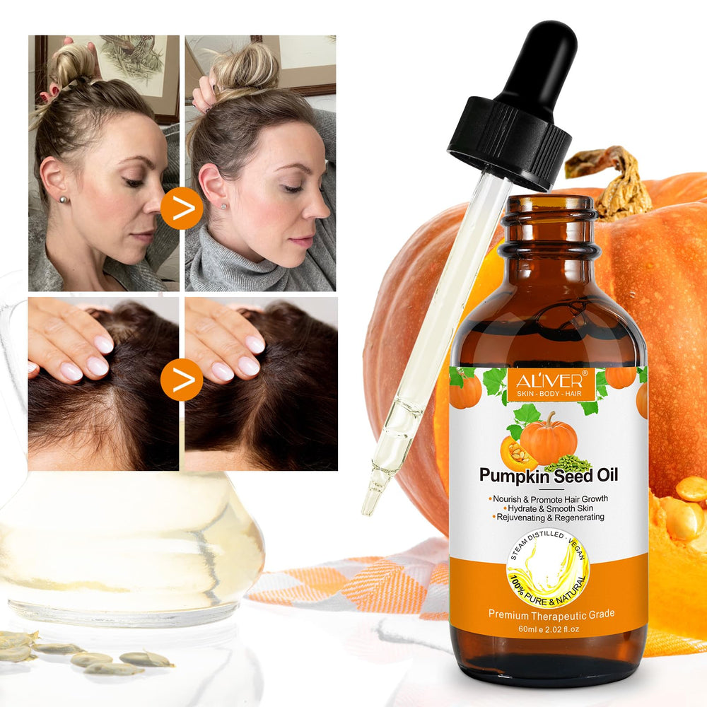 Pumpkin Seed Oil as a daily facial oil for smooth skin and vitality.