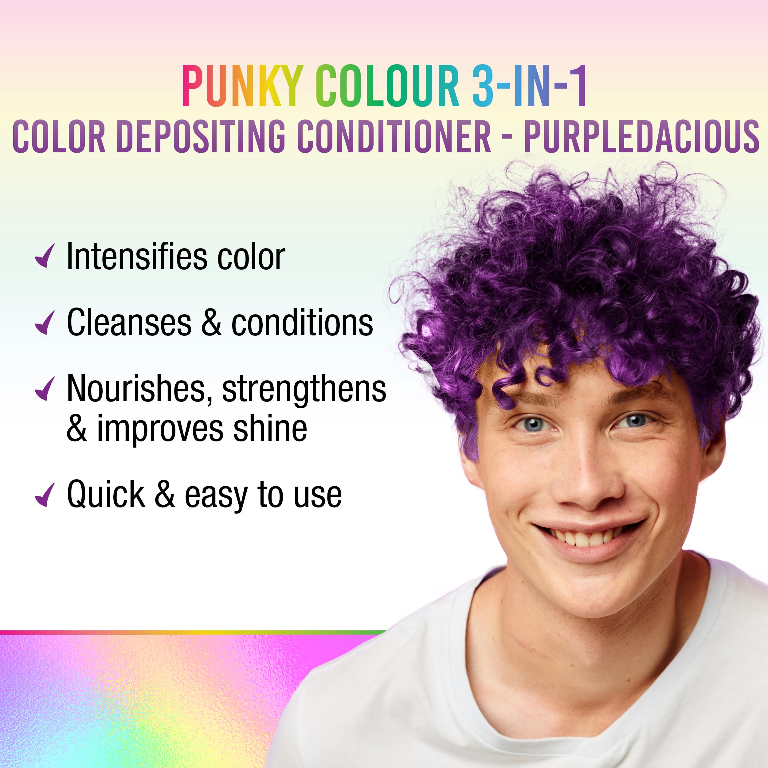 Punky Colour 3-in-1 creamy texture for smooth, moisturizing cleansing and color boost.