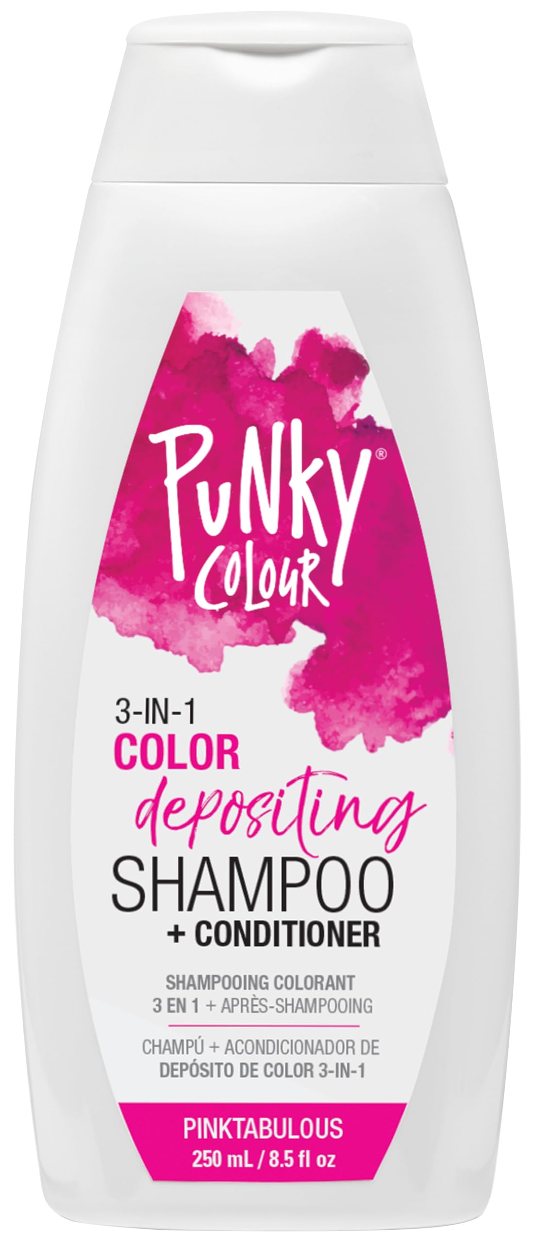 Punky Colour 3-in-1 cleanser bottle in Pinktabulous preserves vibrant color while cleansing