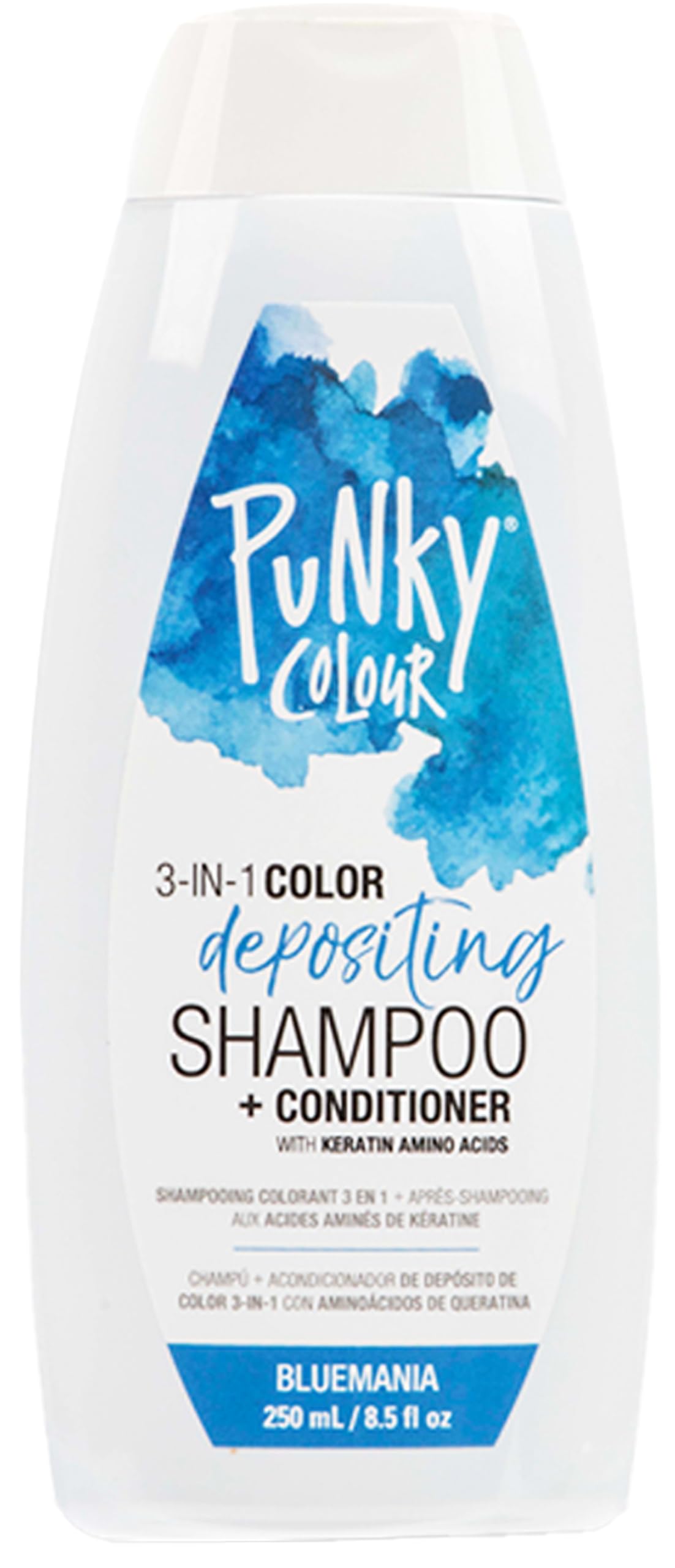 Punky Colour Bluemania bottle shows vibrant color deposit for bold results