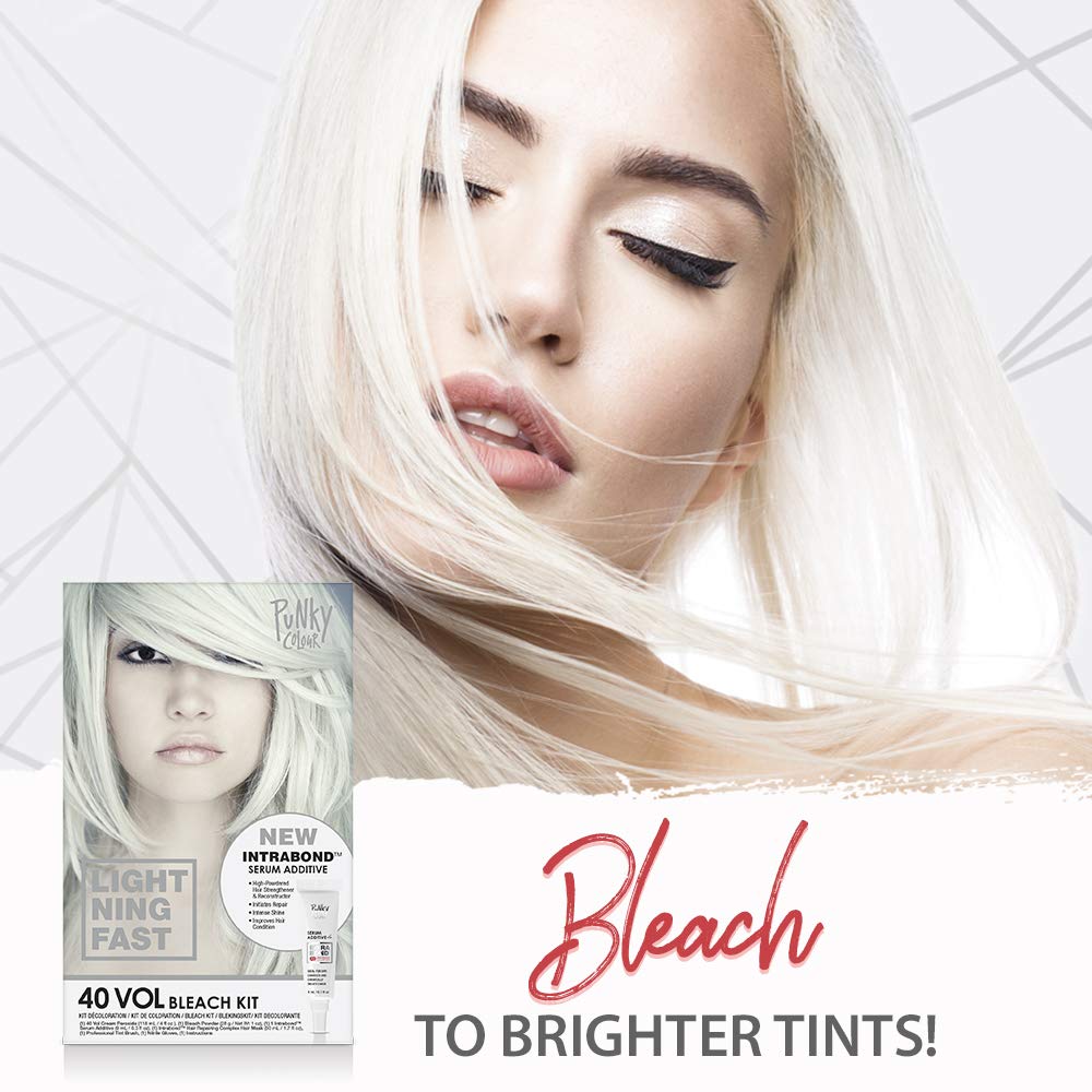 Punky Intrabond 40Vol cream peroxide powers fast, even lift for highlights.