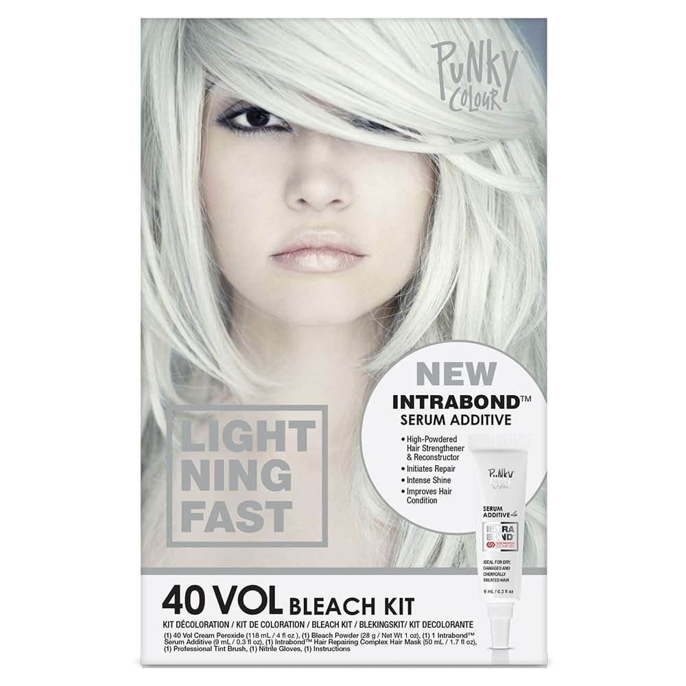 Punky Intrabond gloves and tint brush for precise mixing and application.