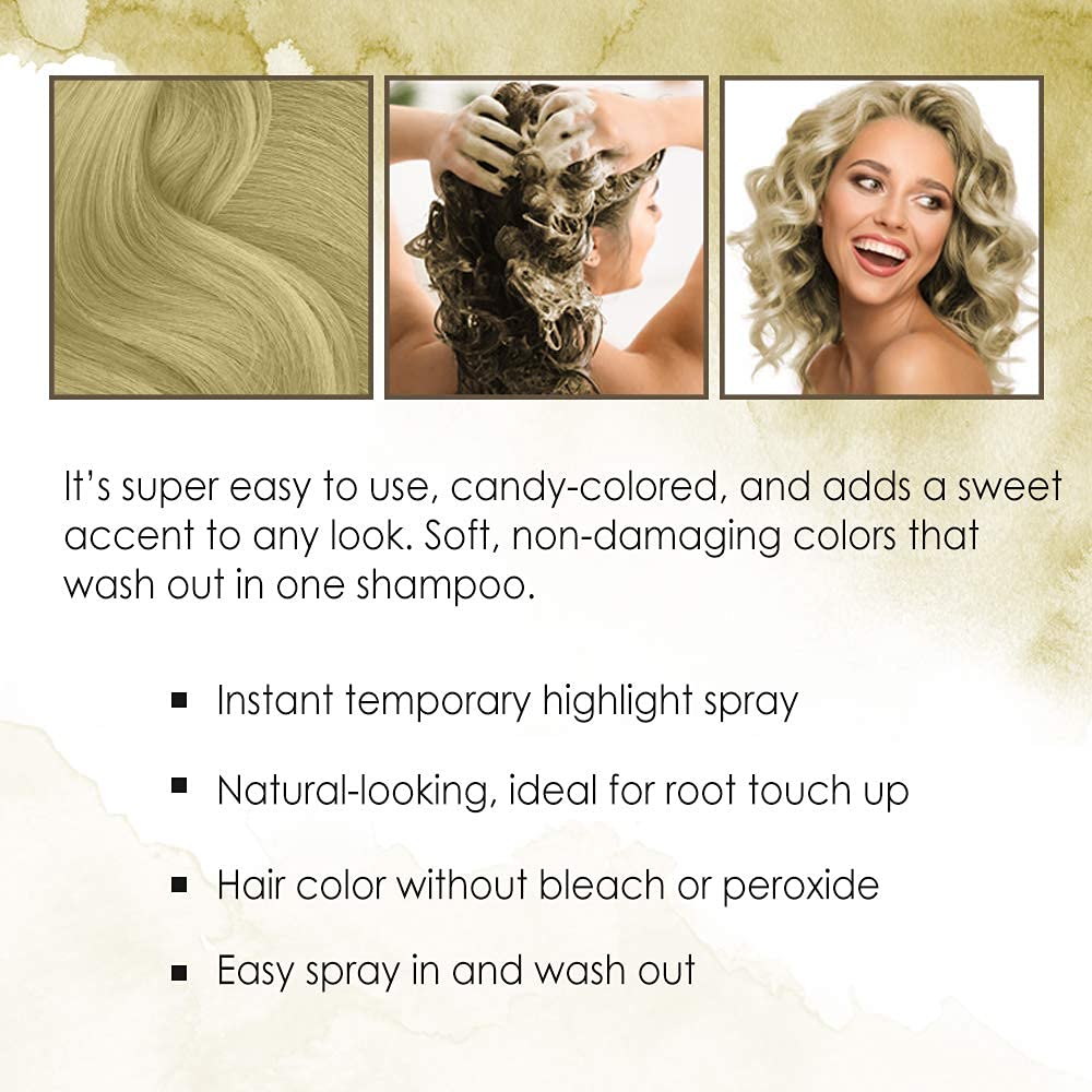 Punky Beach Blonde hair styled for a party look with removable color.