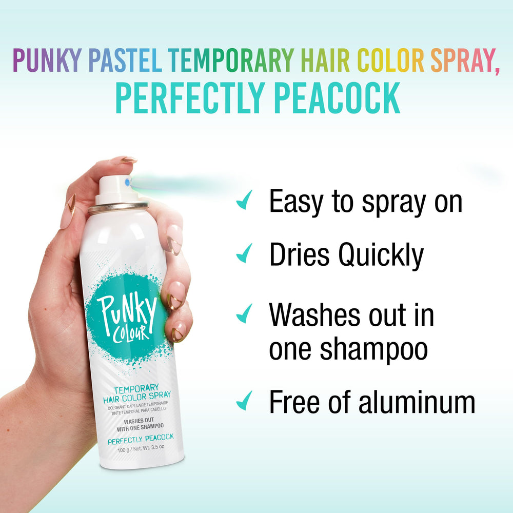 Punky pastel color drying in seconds on hair for instant looks