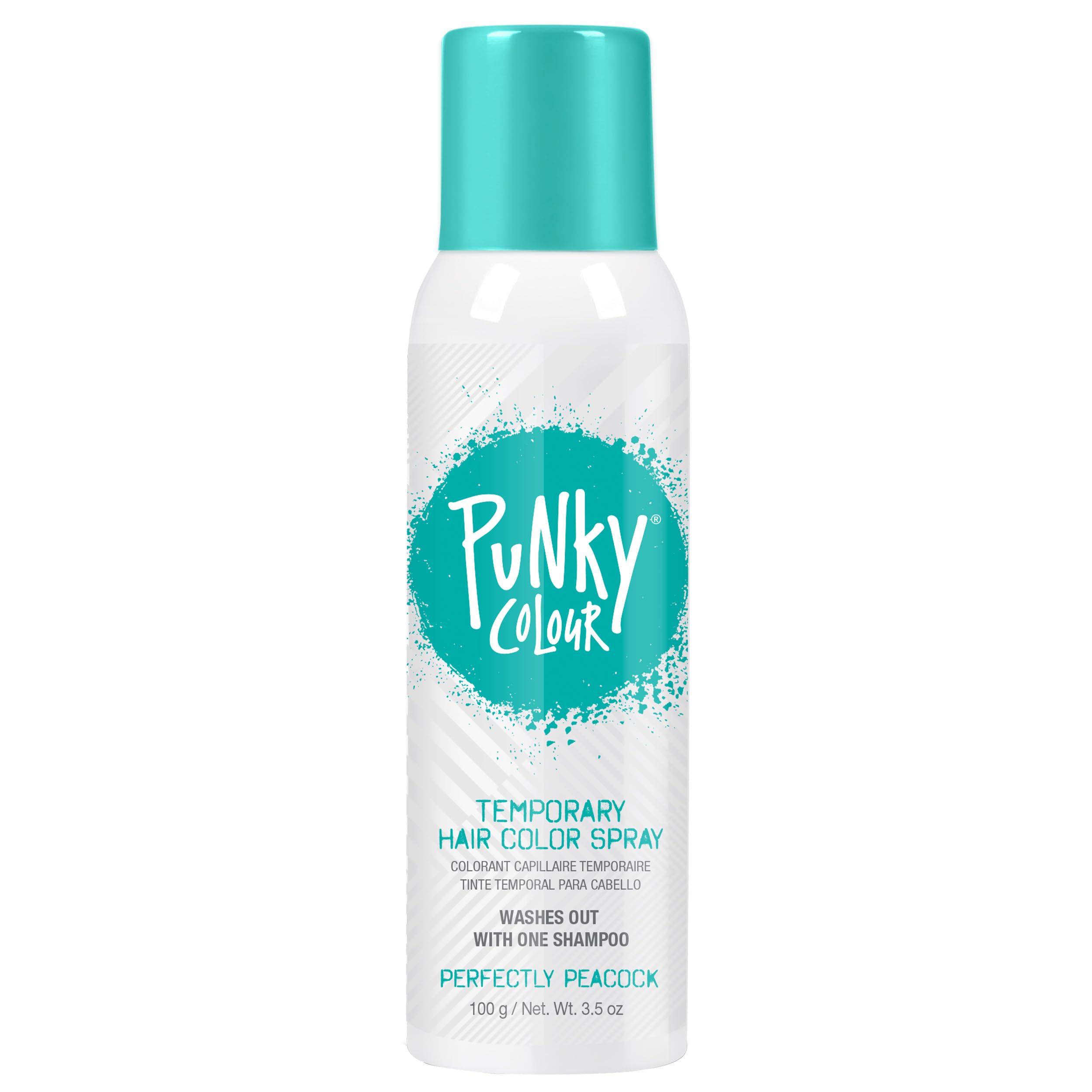 Punky Perfectly Peacock spray bottle delivering vibrant pastel color for quick styling