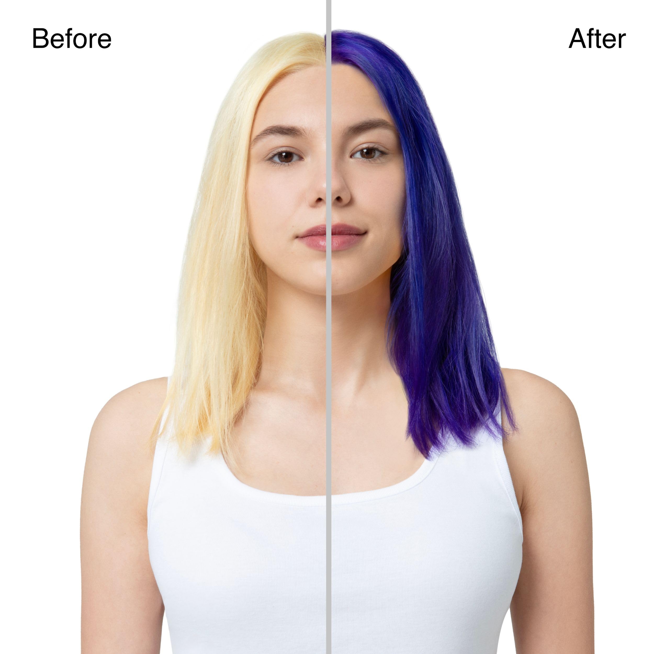 Punky Sugar Cloud foam on bleached hair achieving vibrant Poprock shade