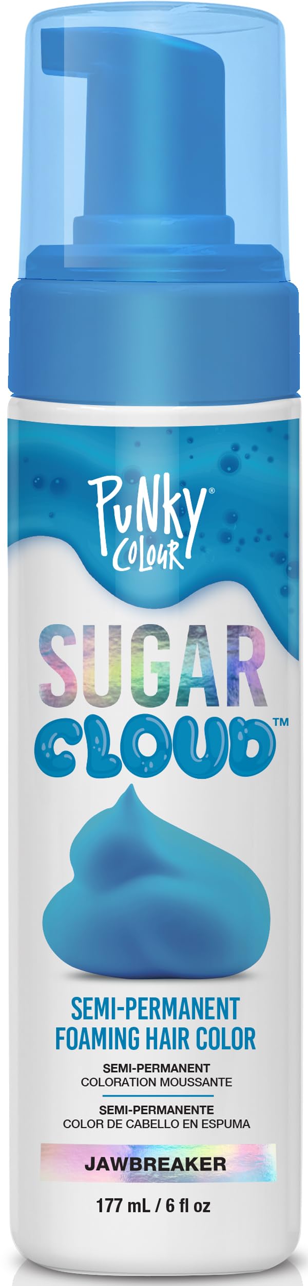 Punky Sugar Cloud Jawbreaker bottle-front showing the vibrant blue hue for at home experimentation