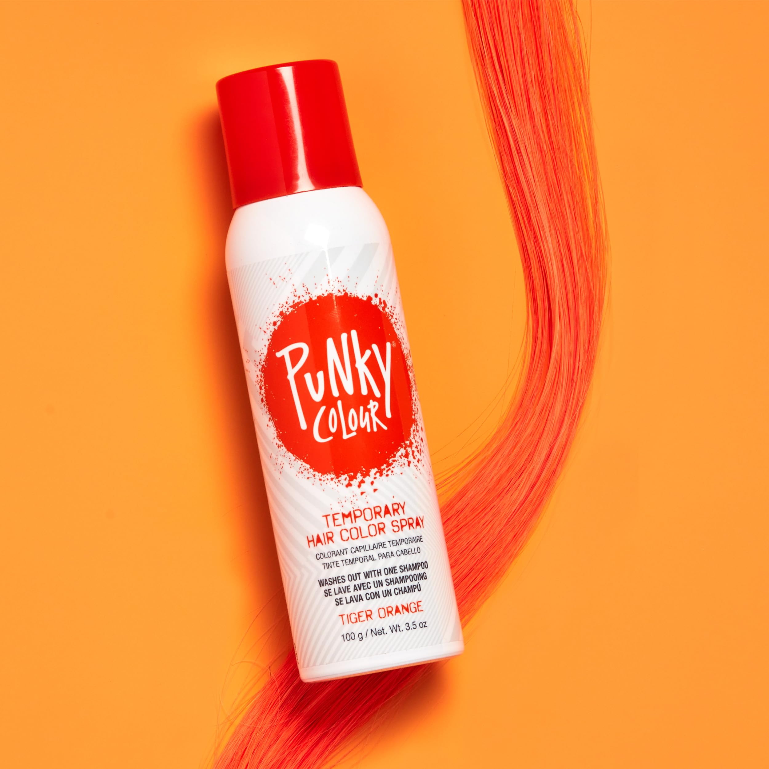 Punky Tiger Orange accent streaks highlight playful, temporary color accents.