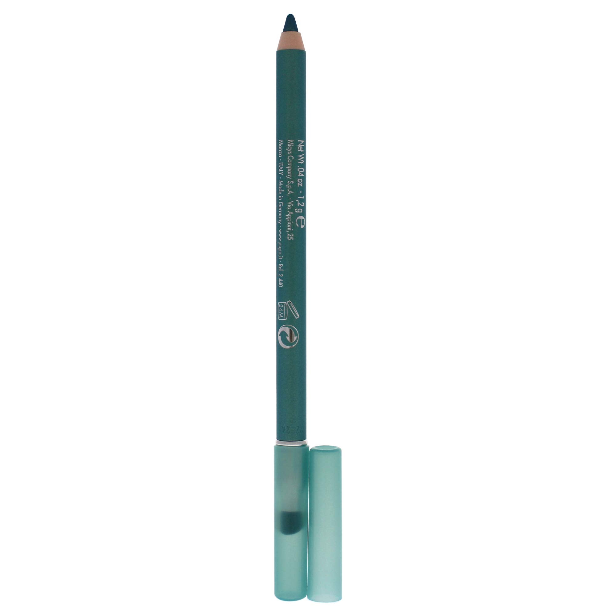 Pupa Milano Multiplay Eye Pencil 14 Water Green packaging image shows versatile 3-in-1 use for liner and lid.