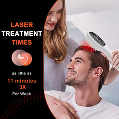 PUPCA Laser Therapy Comb angled side view for ergonomic handling.