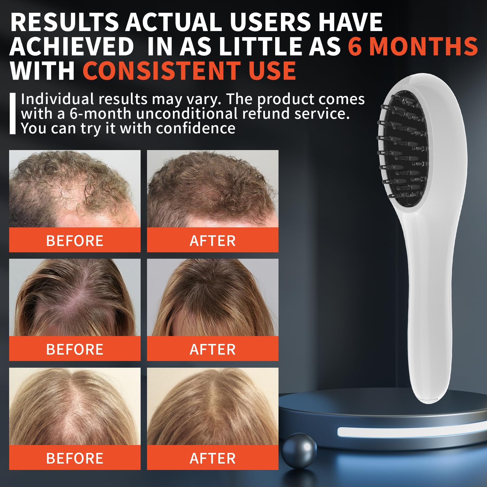 PUPCA Hair Growth Comb in bag for travel-friendly routine.