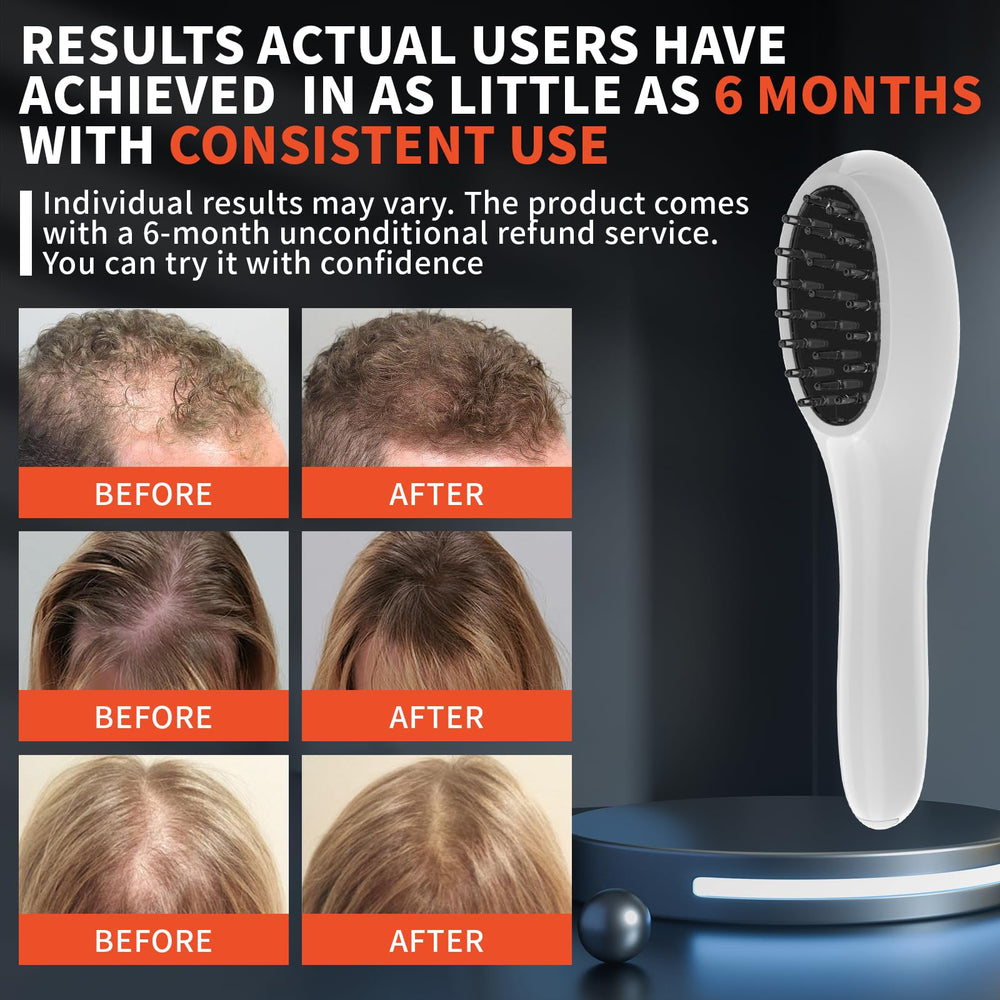 PUPCA Hair Growth Comb in bag for travel-friendly routine.