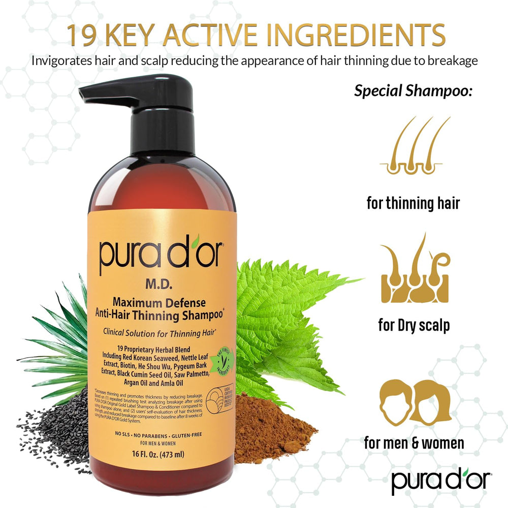PURA D'OR shampoo lather demonstrating cleansing and freshness