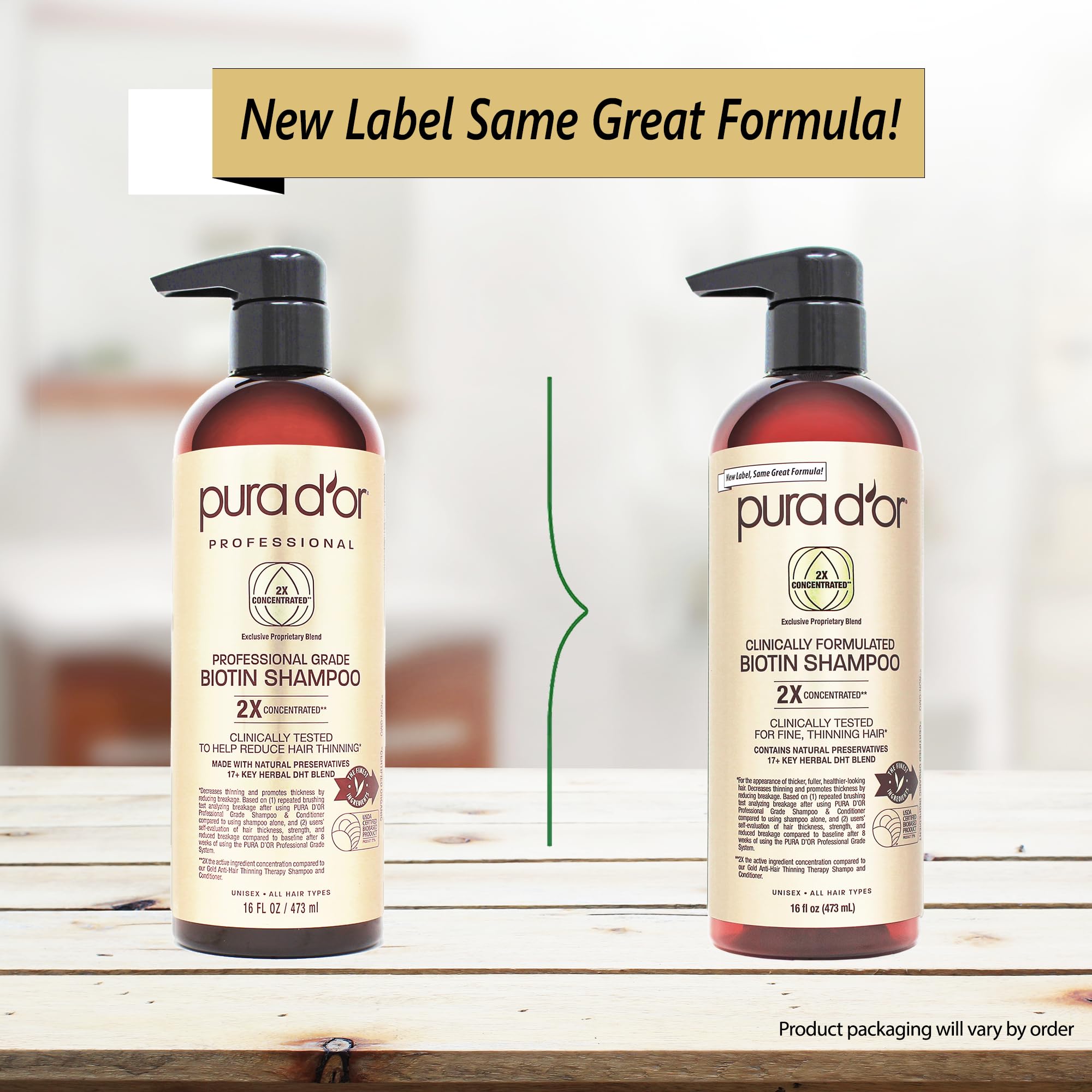 PURA D'OR label featuring tea tree oil for refreshing scalp care.