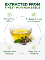PURA VIDA MORINGA oil for dry skin hydration and softness.