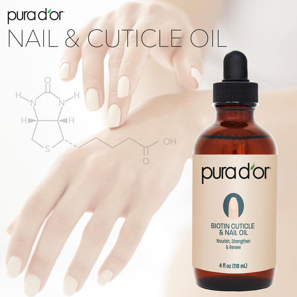PURA D'OR almond milk and vitamin E nourish nails for healthy growth.
