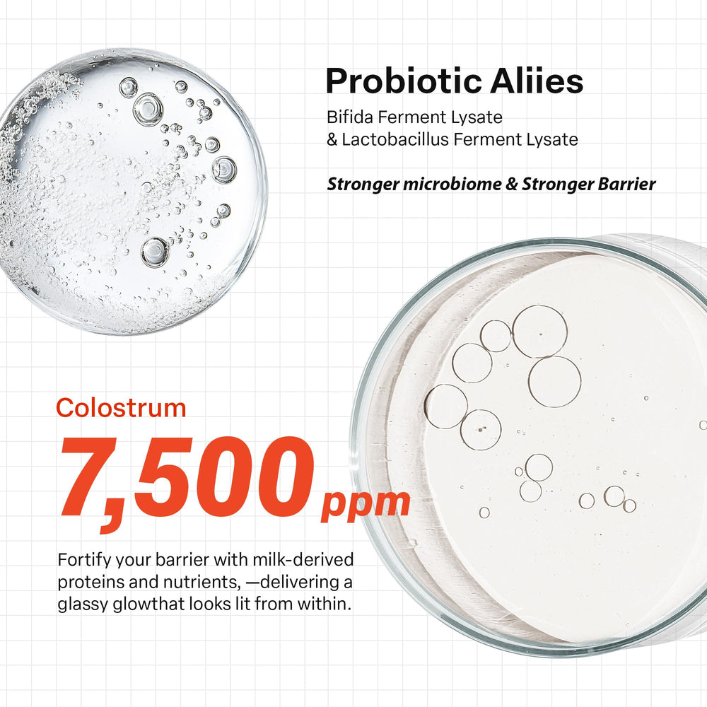 PURCELL 24/7 Colostrum Mist close-up shows fine spray for pore-softening results.