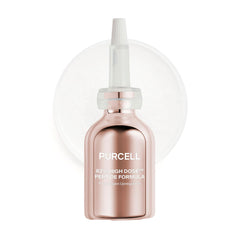 PurCELL 82% peptide serum bottle showing light, fast-absorbing daily use.