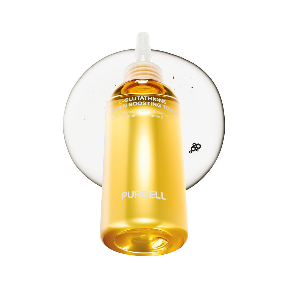 PurCELL L-Glutathione toner bottle close-up brightening formula
