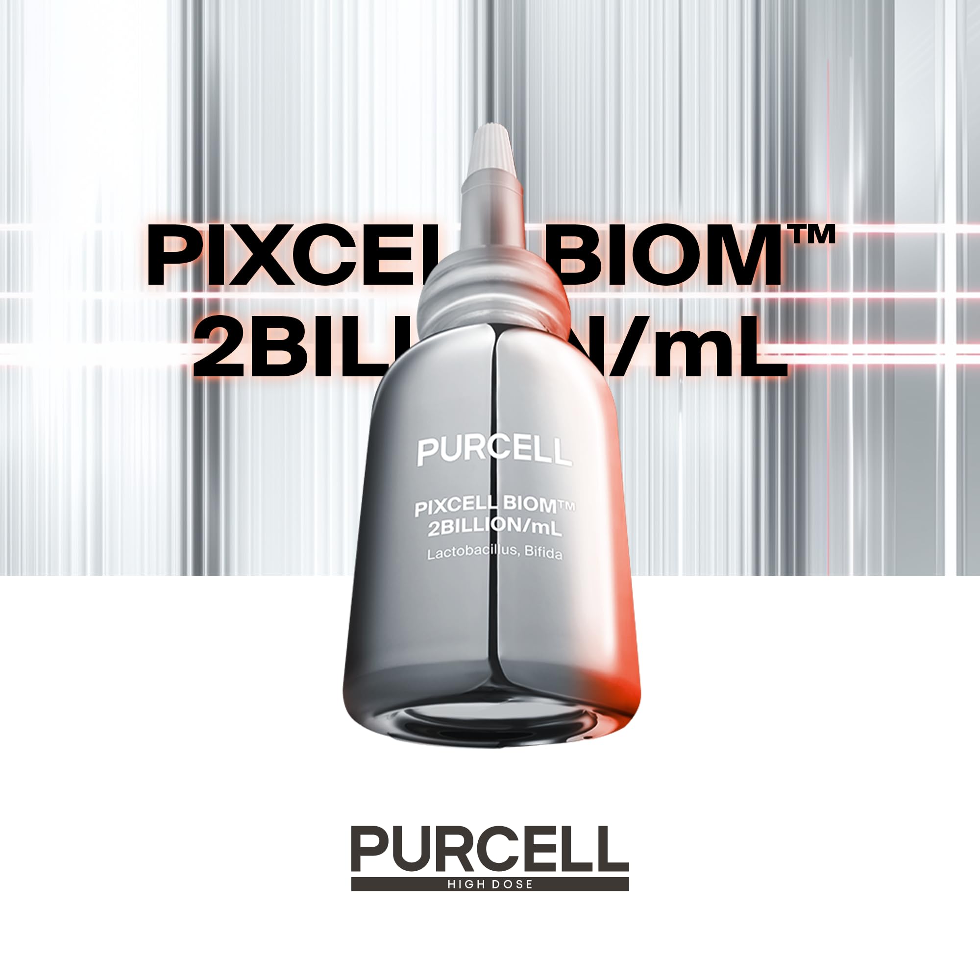 PURCELL Pixcell Biom close-up on skin suggests refreshed, calm appearance