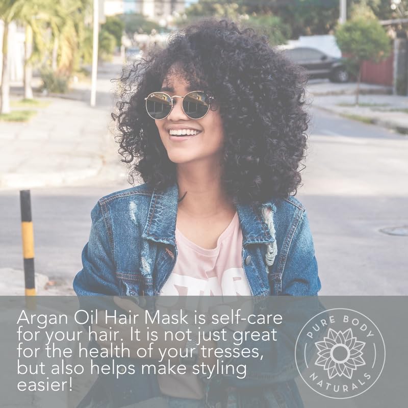 Pure Body Naturals coconut oil base delivers moisture for frizz control.
