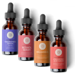 Pure Body Naturals facial serum bottle delivers hydrated, smooth skin.
