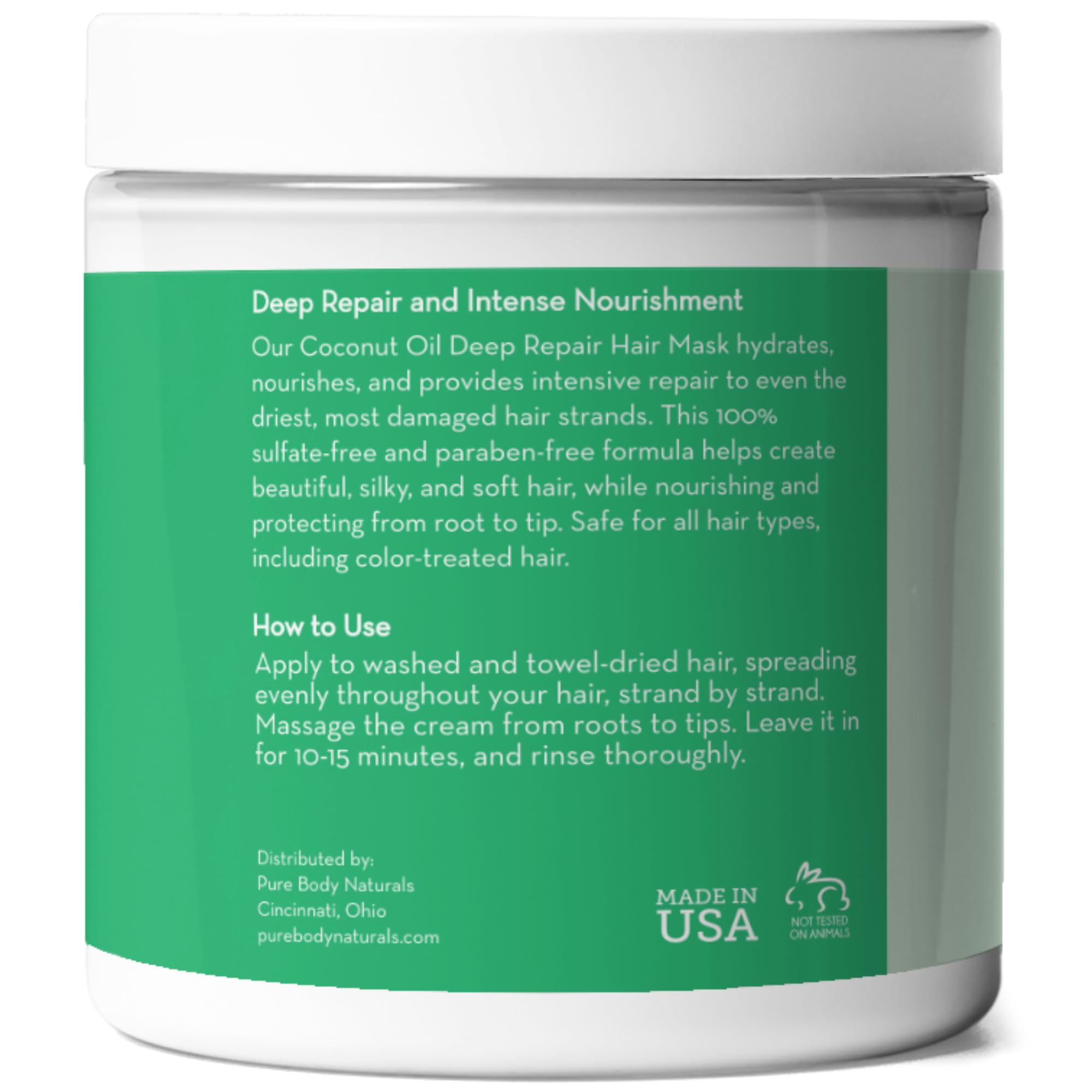 Pure Body Naturals frizz-prone hair benefits from this mask