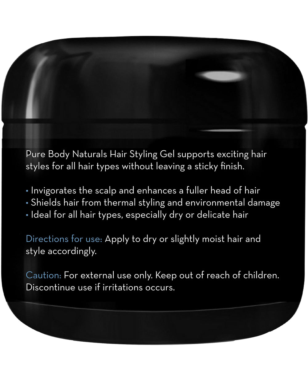 Pure Body Naturals hair gel men travel-size bottle pictured for on-the-go grooming