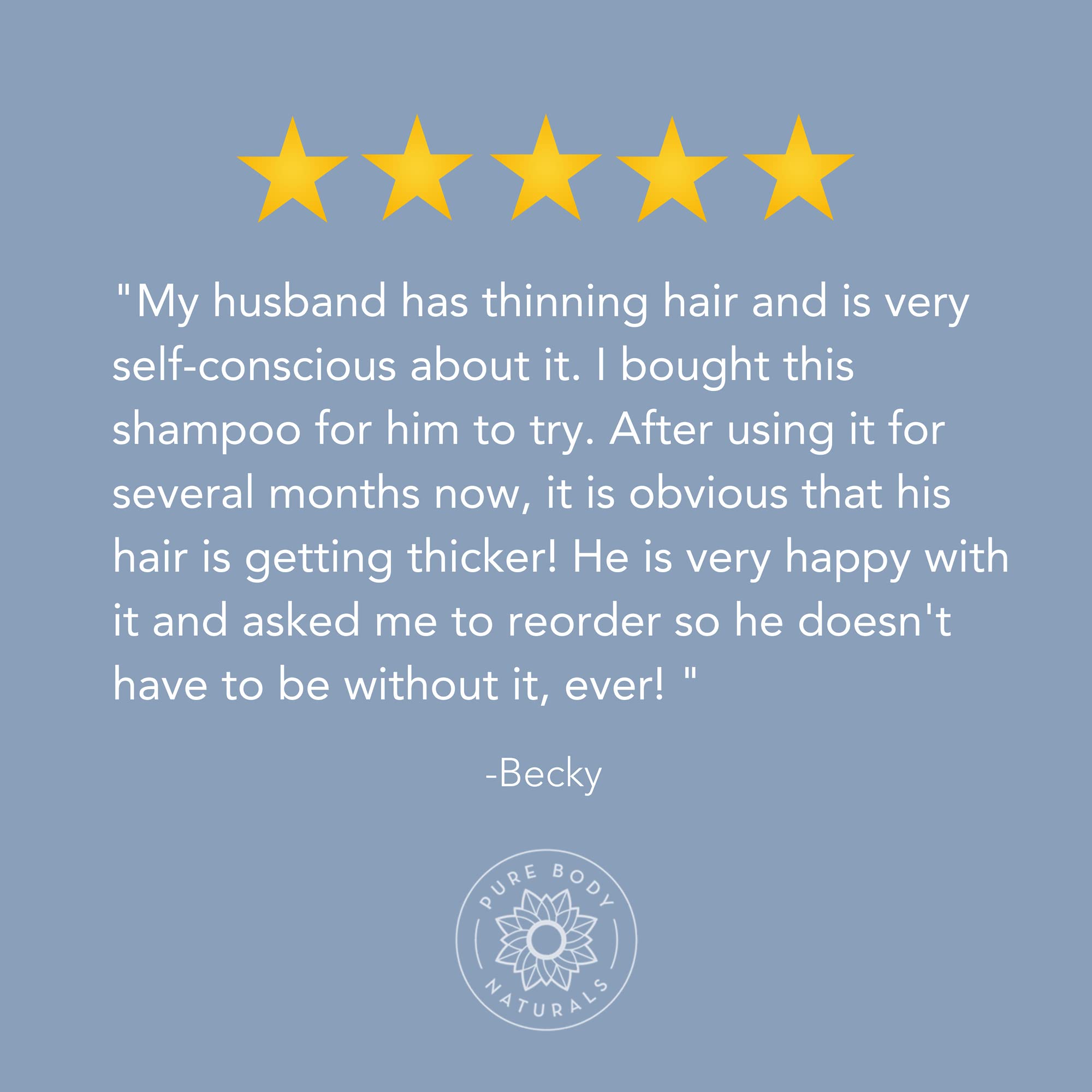 Pure Body Naturals Hair Loss Shampoo scalp massage moment for comfort and nourishment.