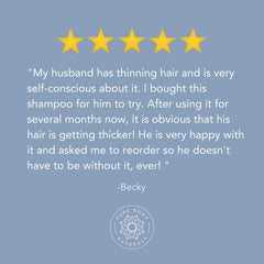 Pure Body Naturals Hair Loss Shampoo scalp massage moment for comfort and nourishment.