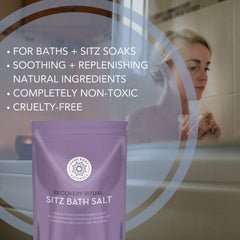 Dissolving salts in warm water for a soothing soak.