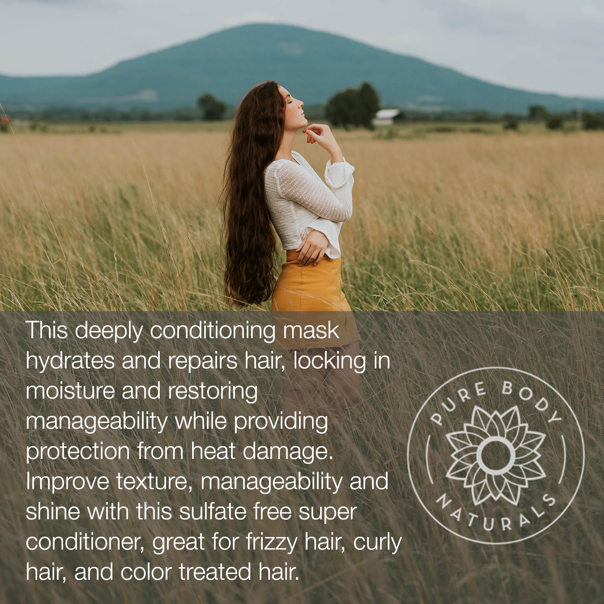 Pure Body Naturals sulfate-free formula ideal for color-treated hair