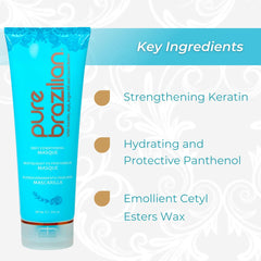 Applying the masque to damp hair for even conditioning
