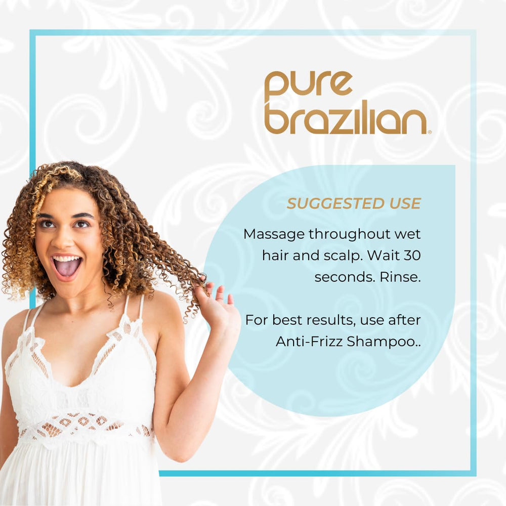 Shiny frizz-free hair close-up after using Pure Brazilian conditioner