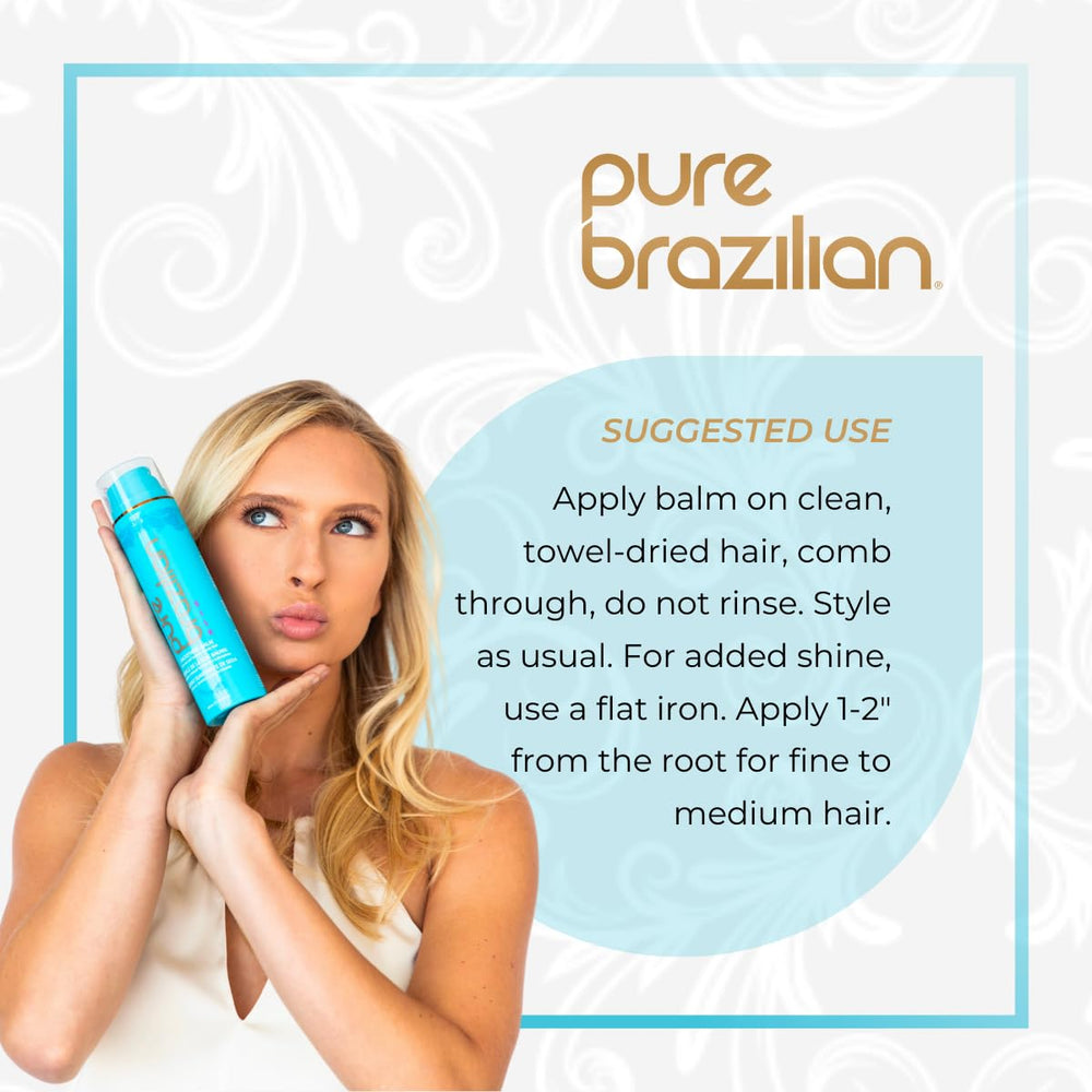 Hair being smoothed with Pure Brazilian Silk Smoothing Balm texture applied evenly.