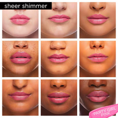 Lip gloss formula with lanolin and jojoba nourishes lips softly