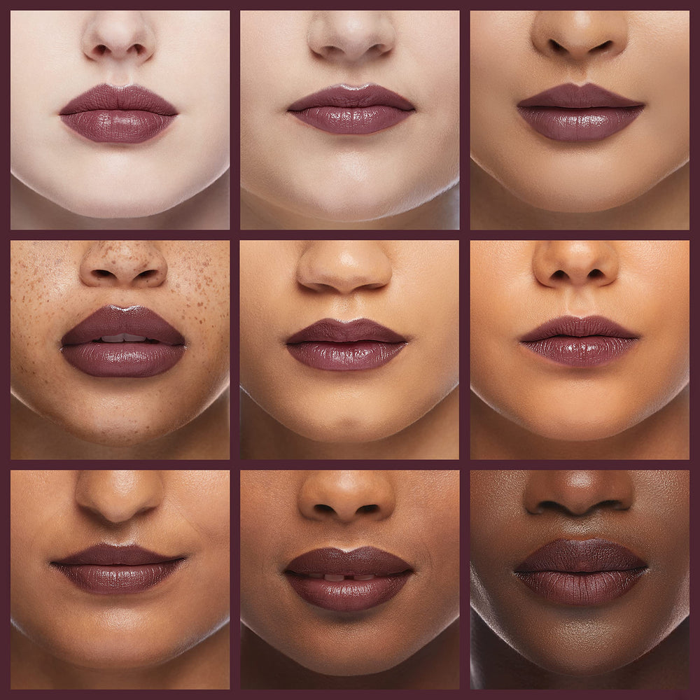 Pure Cosmetics Natural ingredients like lanolin, jojoba, and vitamin E nourish lips.
