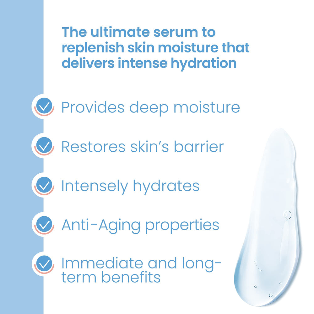 Pure Daily Care High Energy Hyaluronic Serum label close-up, vegan, USA-made quality
