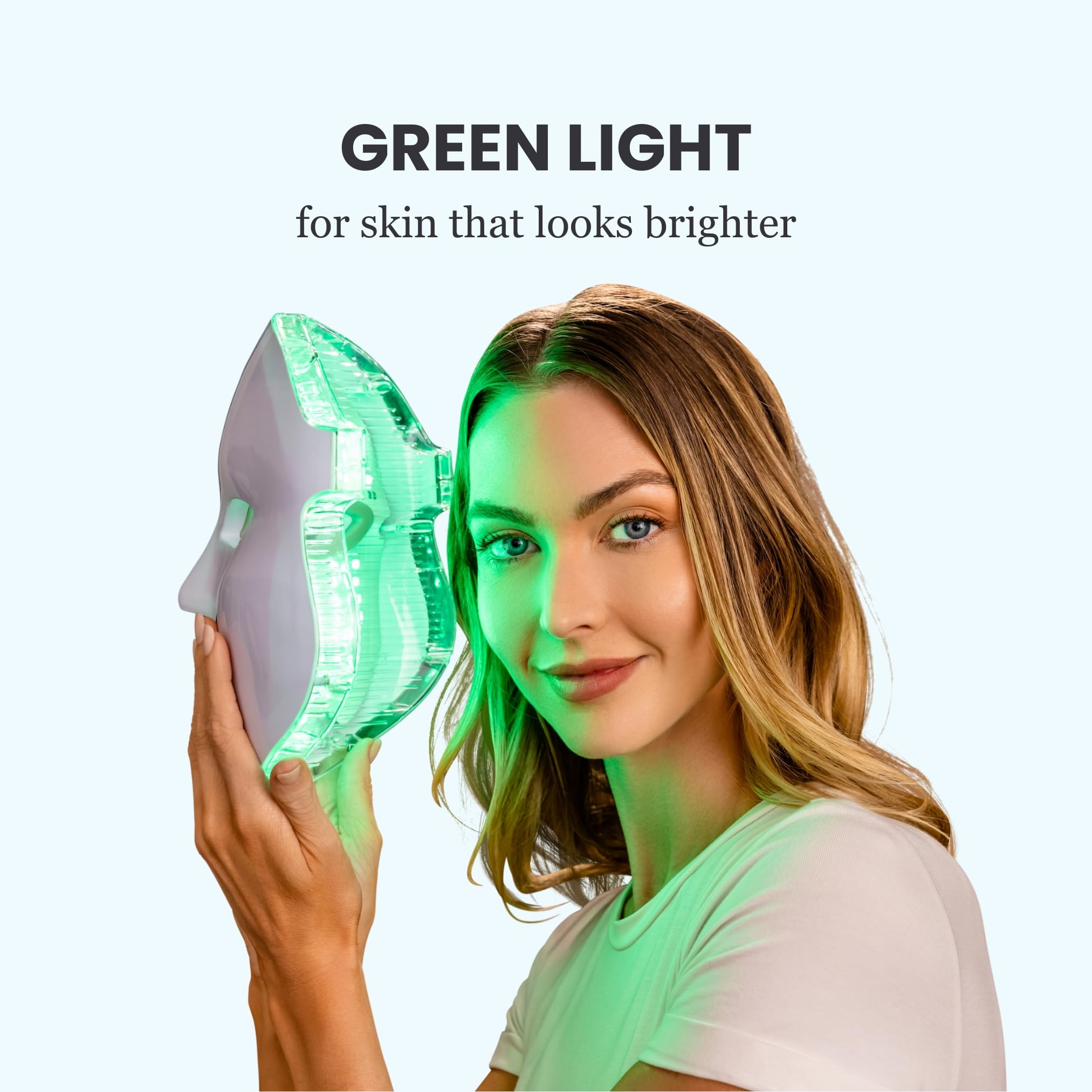 Pure Daily Care Luma Mask purple light mode adds a spa-like feel at home.