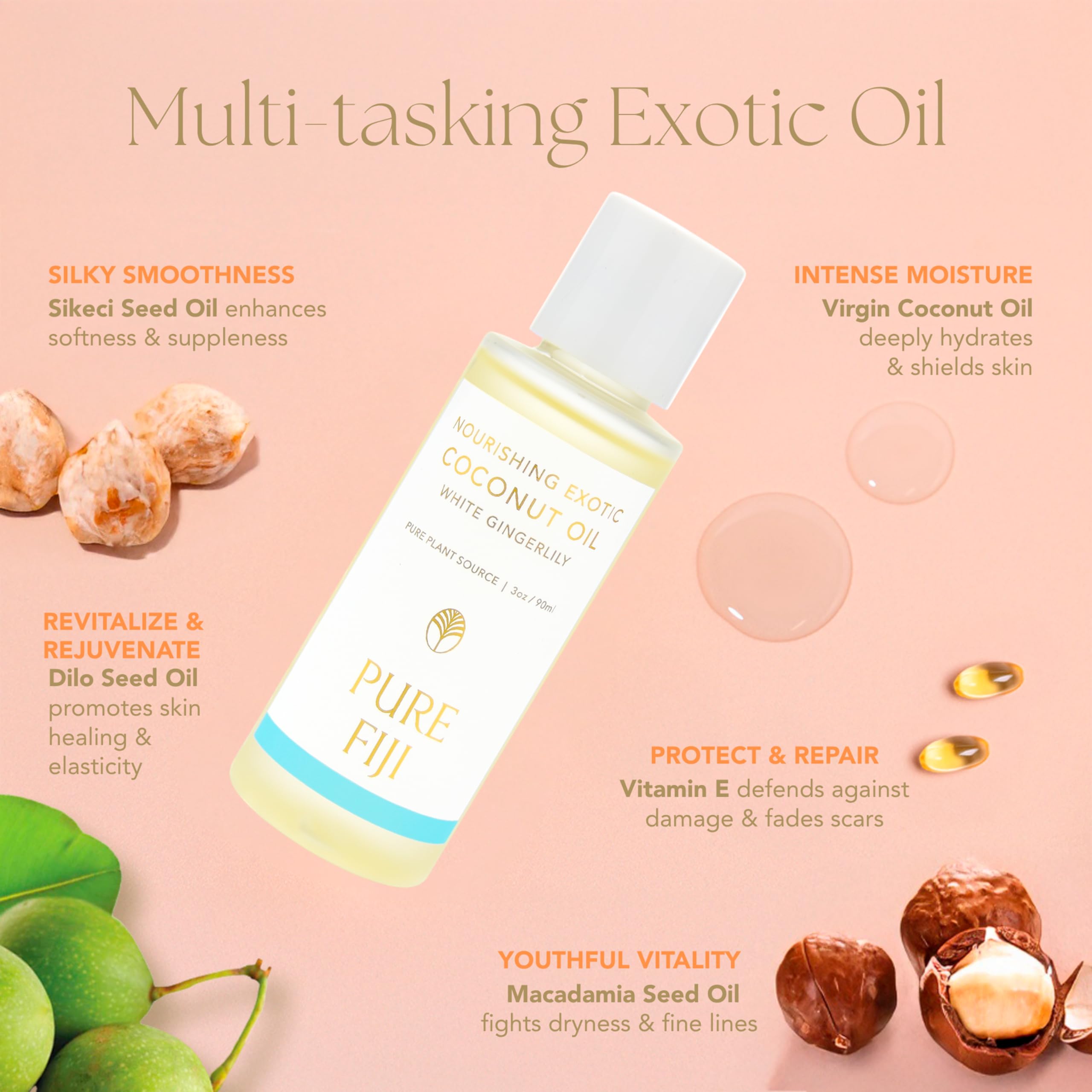 Pure Fiji after-shower glow on moisturized skin.