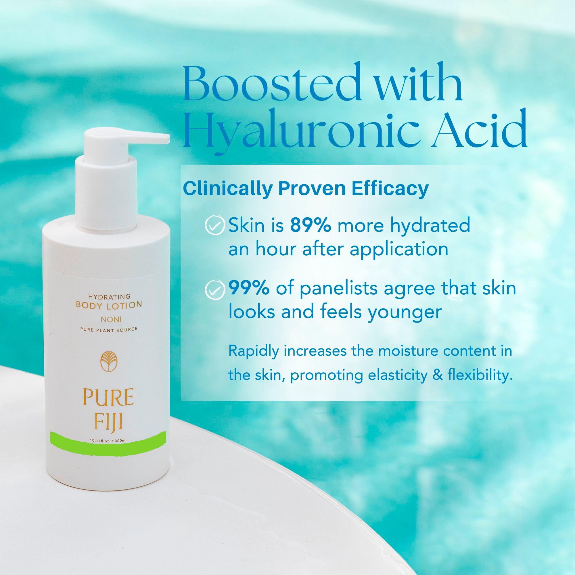 Pure Fiji Noni lotion absorbs quickly without greasy residue.