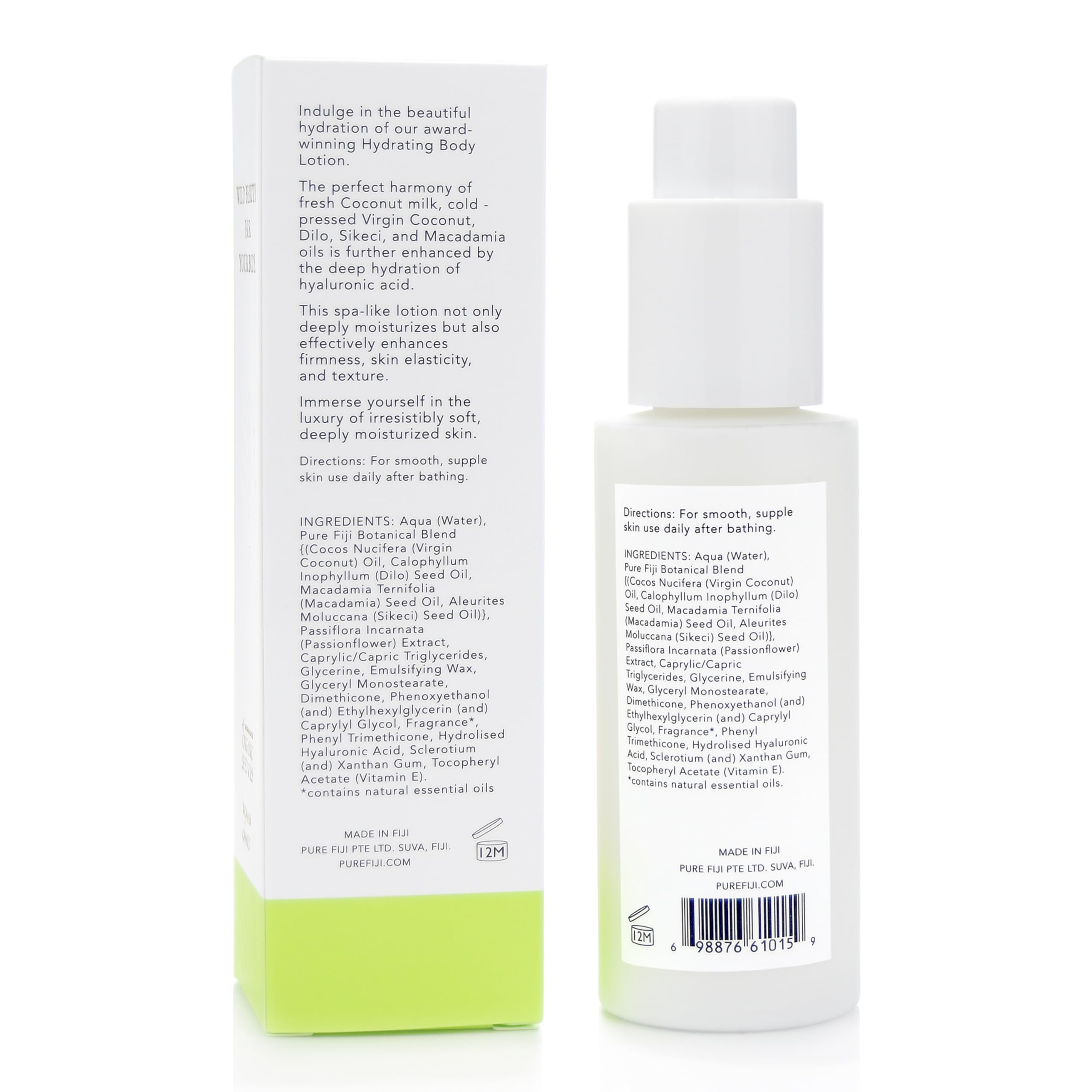 Pure Fiji Hydrating Body Lotion Starfruit texture shows a silky, quick-absorbing finish.