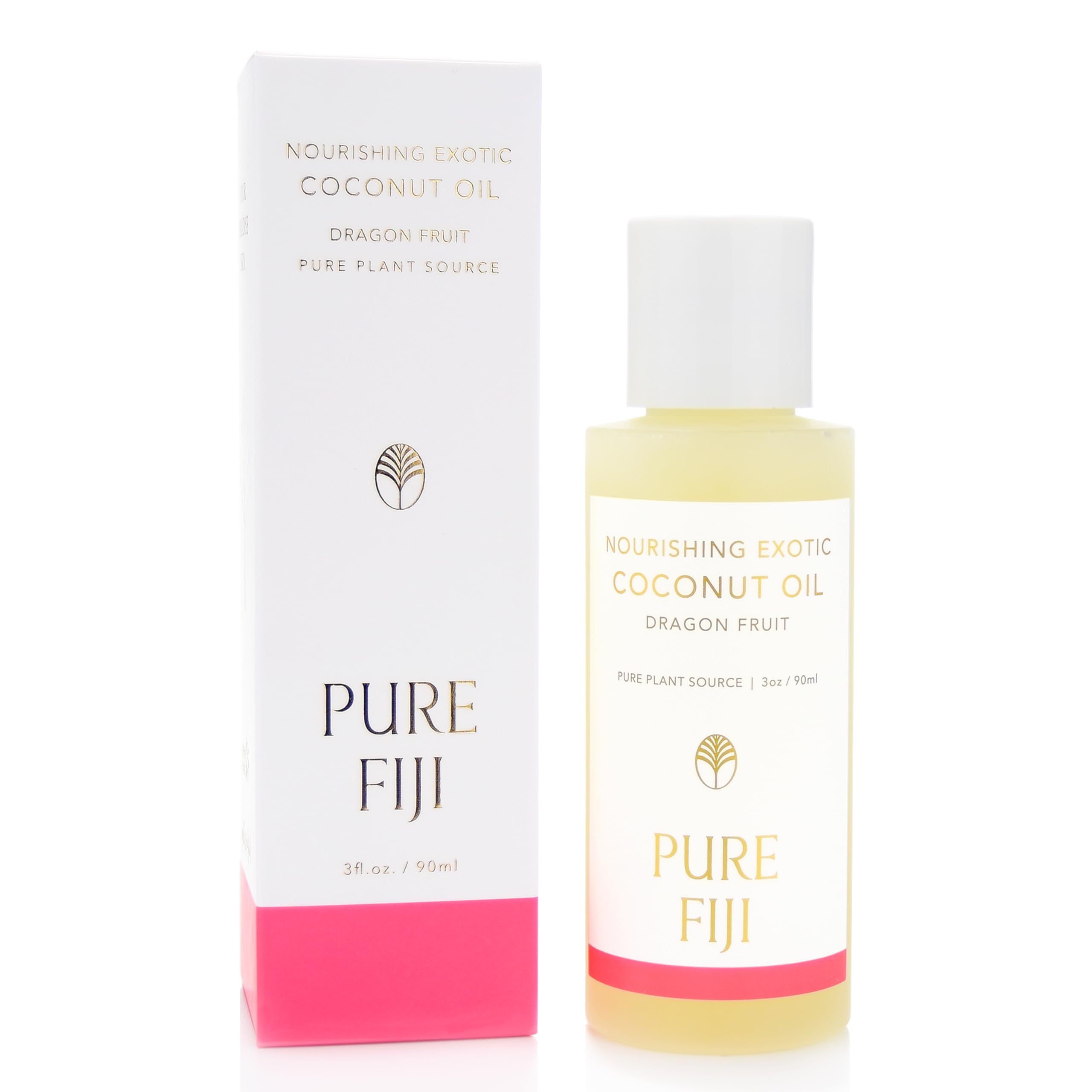 PURE FIJI travel coconut oil bottle pour for post shower hydration