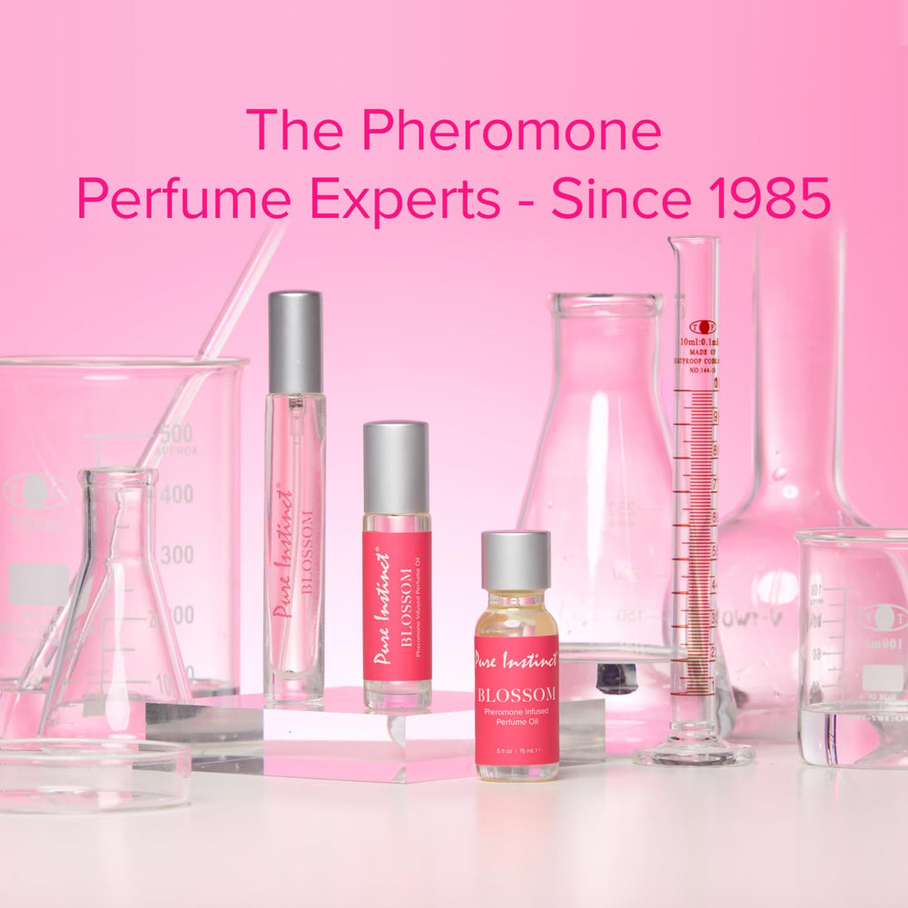 Pure Instinct BLOSSOM spray bottle, quick diffusion for everyday wear.