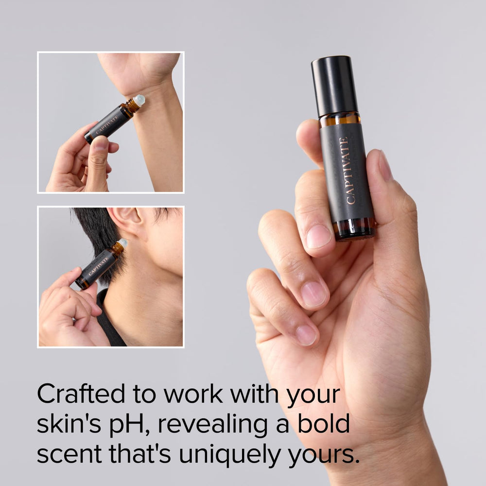 Pure Instinct Captivate box packaging showcasing TSA-friendly travel size.